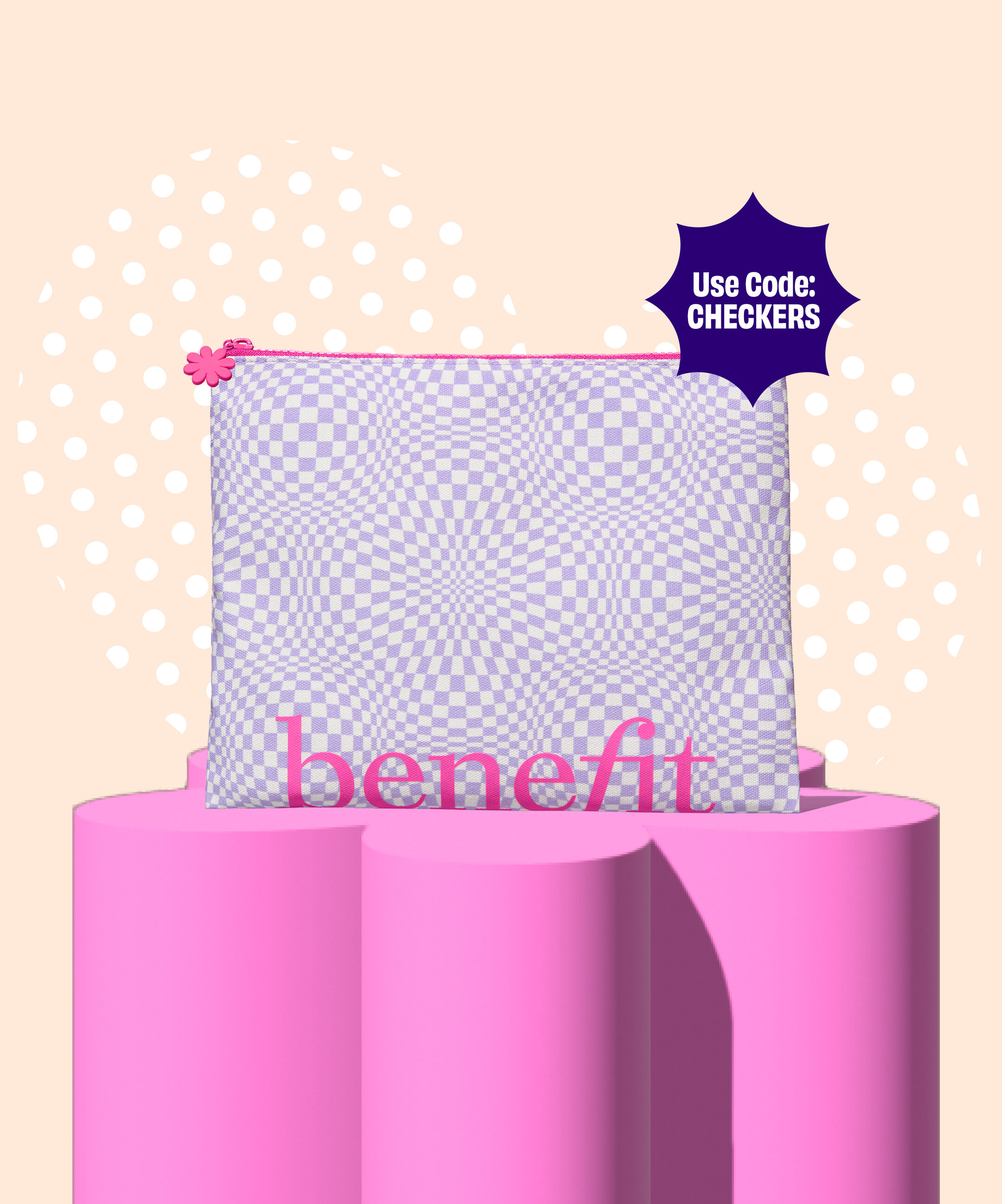 Toss this checkered pouch in your bag when you spend $60 or more.&nbsp; Code: CHECKERS&nbsp;