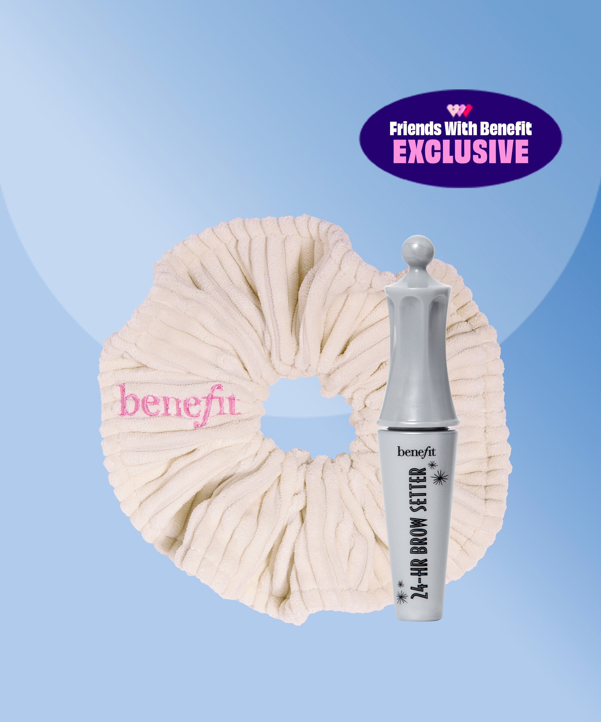 Get a free scrunchie and deluxe sample of 24-HR Brow Setter with the purchase of Dream Sheen. No code required