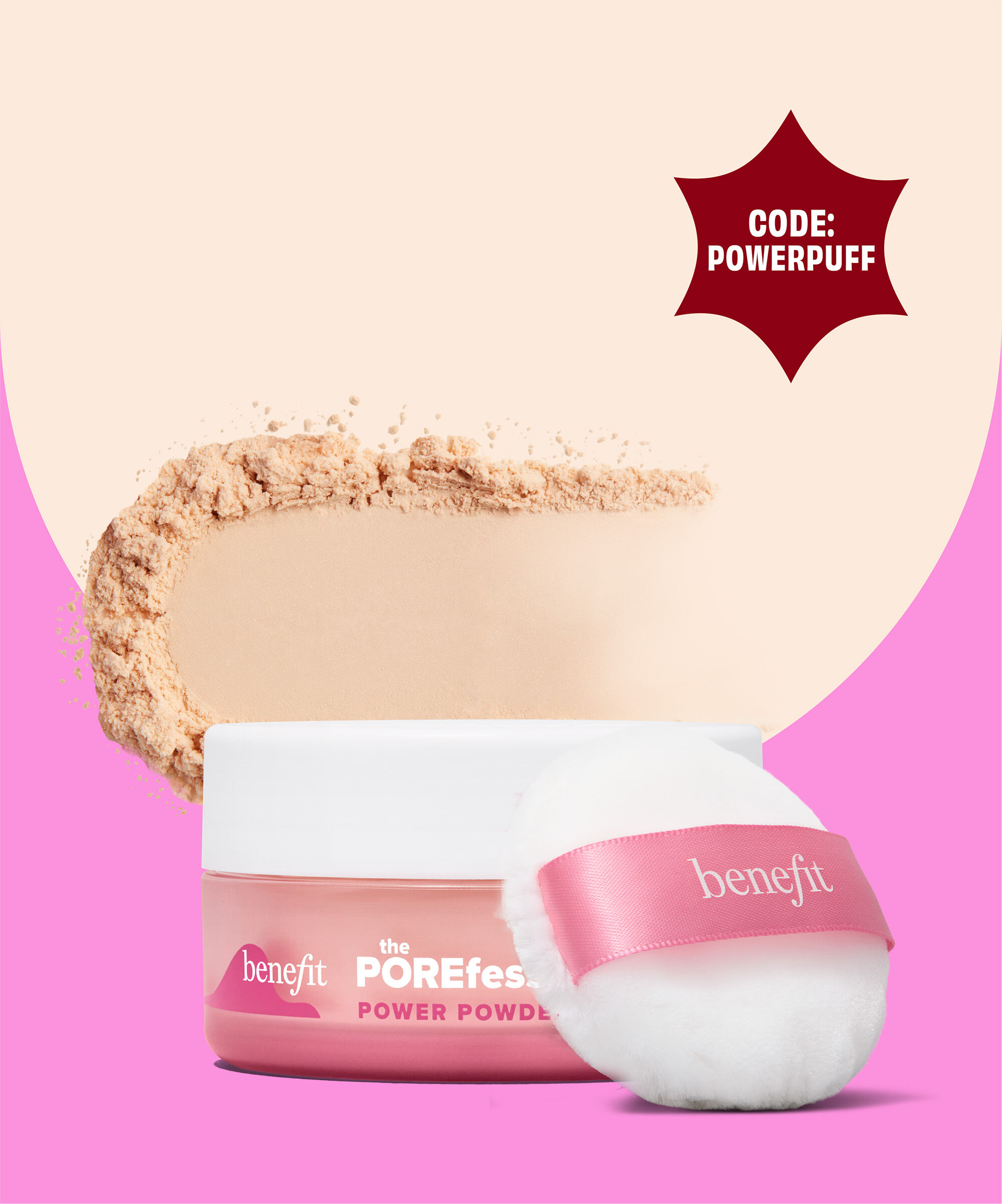 Get a free Mini POREfessional Power Powder and Puff applicator with any $65 purchase for quick touch ups anytime, anywhere.&nbsp; - Code: POWERPUFF