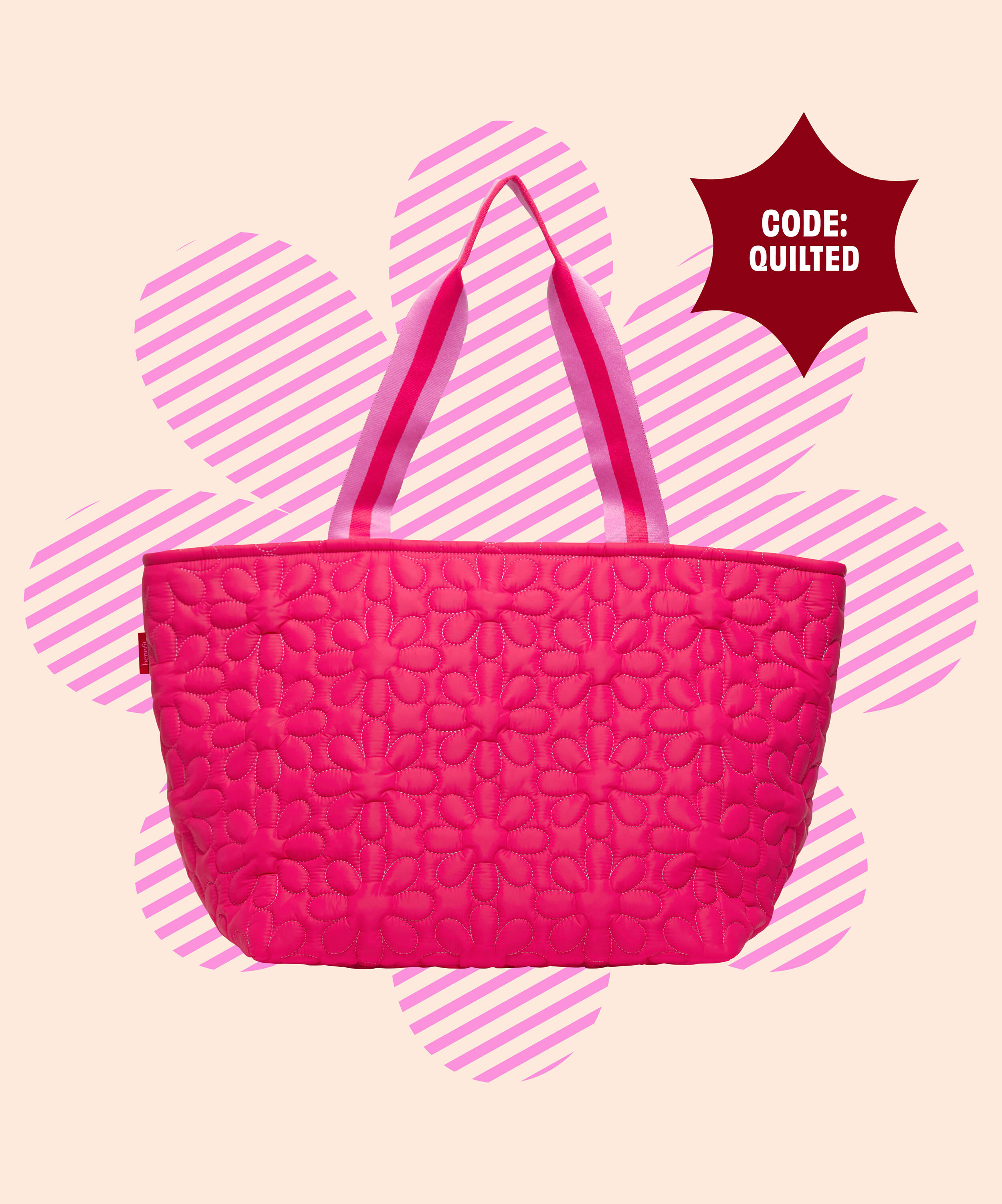 This fall, carry all of your cozy essentials in style! Get it FREE when you spend $100+!*    Code: QUILTED