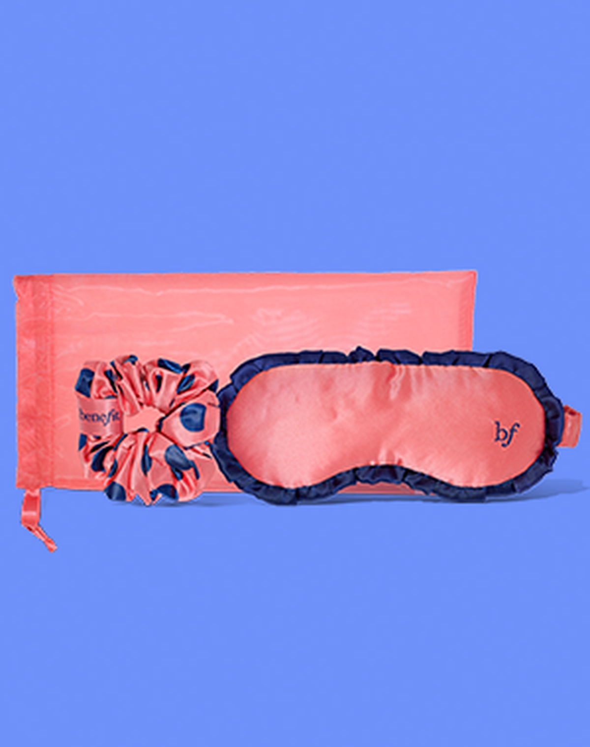 Free sleep mask and scrunchie