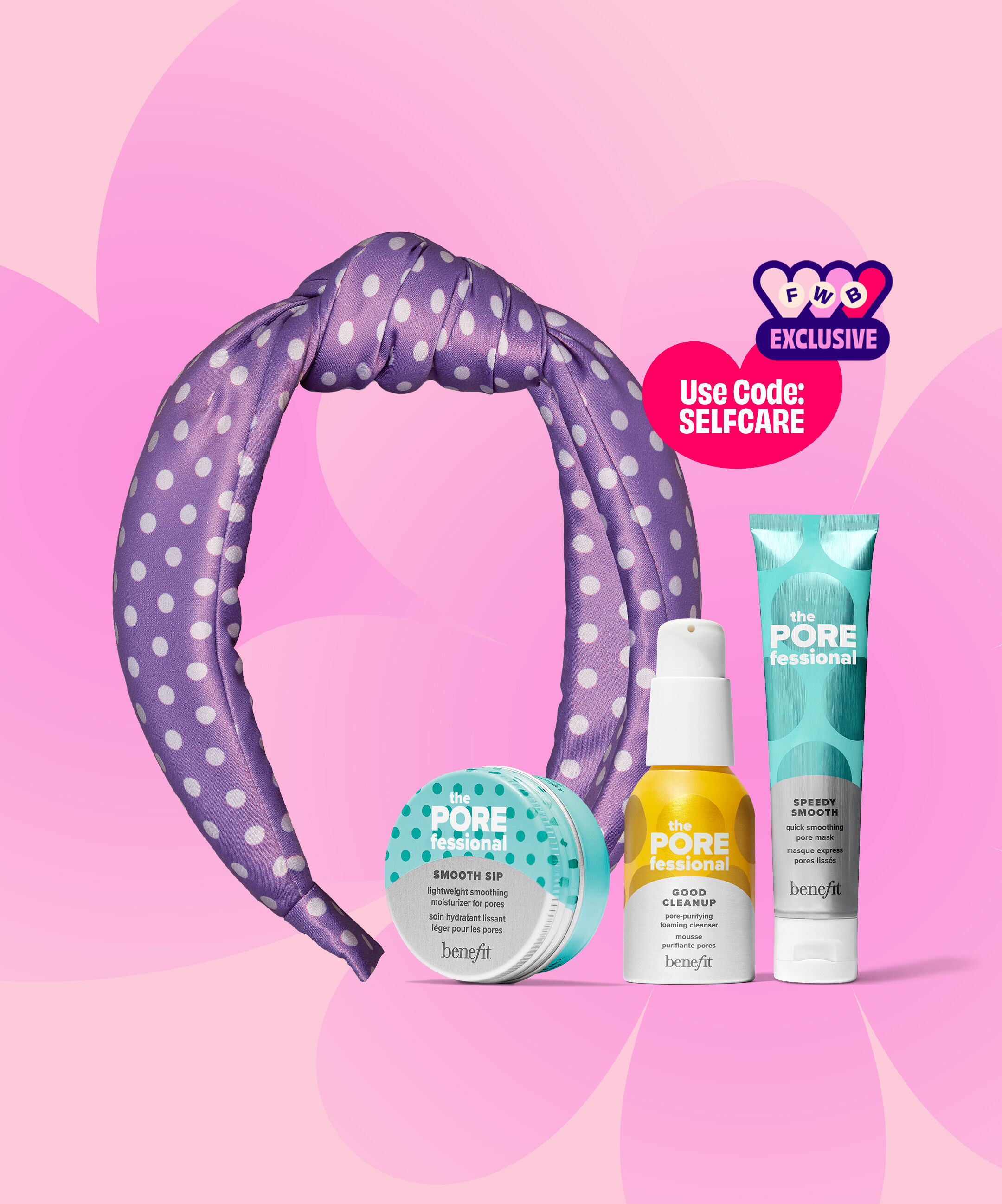 Tie your hair up, sip, soak, and refresh with three samples + headband when you spend $85+!&nbsp;Code: SELFCARE&nbsp;