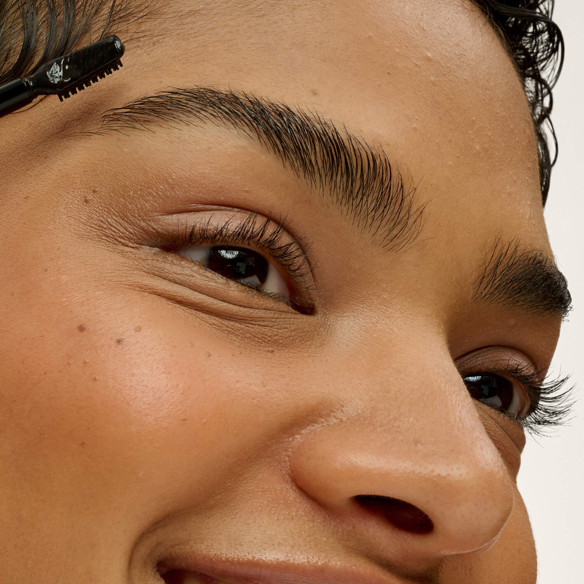 Use short, upward strokes.