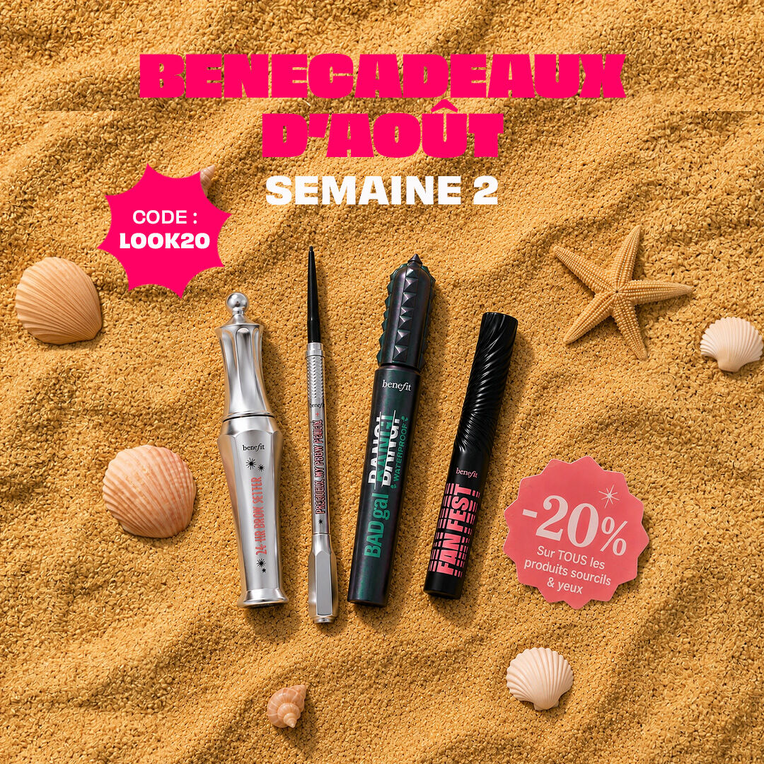 Offre Benecadeaux d'ao&ucirc;t semaine 2 : -20% sur le tous les produits cils et sourcils