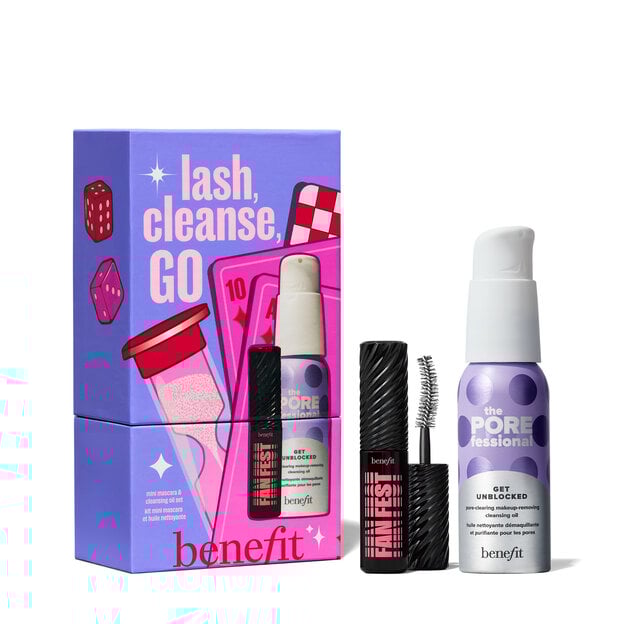 Lash, Cleanse, GO packaging and products