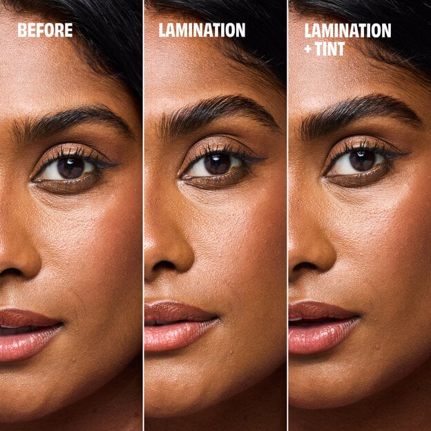 Brow Lamination and tint before and after comparison Brow Lamination and tint before and after comparison